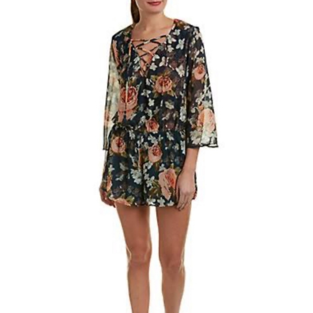Show Me Your Mumu Tillie Tie Romper Floral